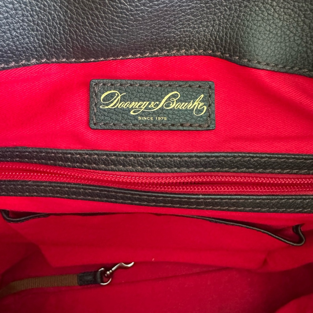 Dooney & Bourke Belvedere Black Pebble Leather LOGO LOCK Hobo Shoulder Bag $498 - Picture 8 of 9